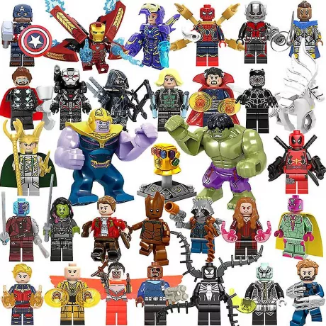 32 Pcs Marvel Avengers Super Hero Comic Mini Figuren Dc Minifigur Geschenk für Kinder