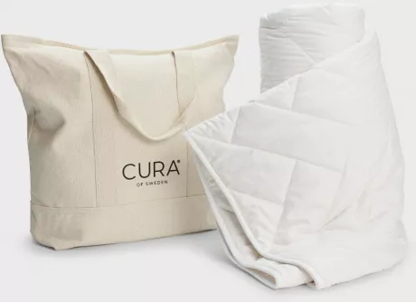 CURA Pearl Cotton Eco Gewichtsdecke 135x200 7kg - White | Cura of Sweden