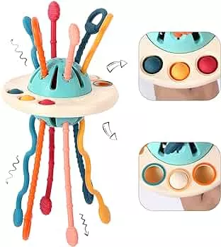 Hooku Montessori Spielzeug, UFO Aktivitätsspielzeug , Motorikspielzeug ab 1 Jahr, Sensorik Baby Reise Spielzeug, Geschenk Mädchen Jungen: Amazon.de: Spielzeug