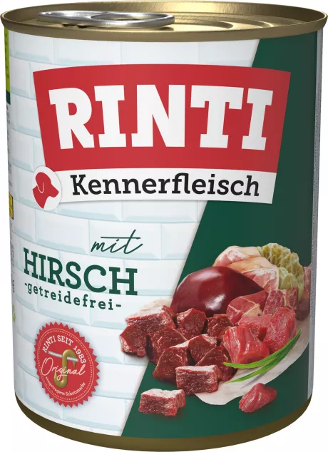 RINTI Kennerfleisch Hirsch 12x800 g | FRESSNAPF