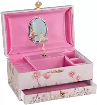goki 15566 - Musikspieldose Elfe - wunderschöne Schmuckschatulle mit Schublade - Melodie: Schwanensee - Ballerina : Amazon.de: Fashion