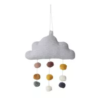 Liewood Baby-Mobile "Mini Cloud" aus Bio-Baumwolle in grau – KidsWoodLove