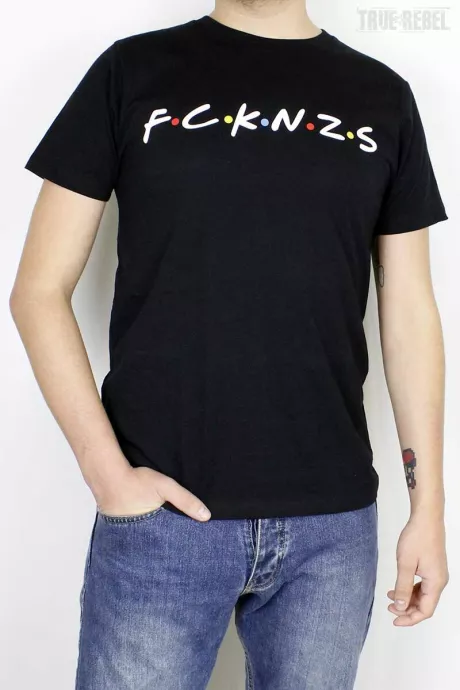 True Rebel T-Shirt FCK NZS Dots Black L, 14,90 €
