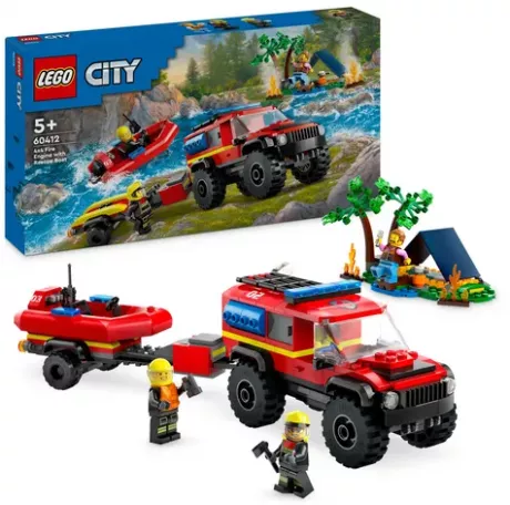 LEGO City 60412 Feuerwehrgeländewagen mit Rettungsboot, Feuerwehr-Spielzeug online bestellen | MÜLLER