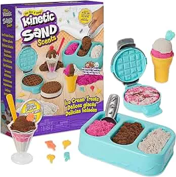 Kinetic Sand Eiscreme Set mit Duftsand - 454 g magischer Sand aus Schweden und Zubehör für kreatives Indoor-Rollenspiel, ab 3 Jahren: Amazon.de: Spielzeug