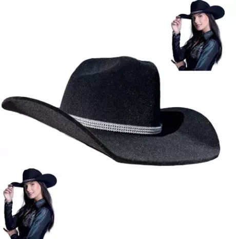 Chapéu Ana Castela Country Rodeio Barretos Cowboy Feltro | Frete grátis