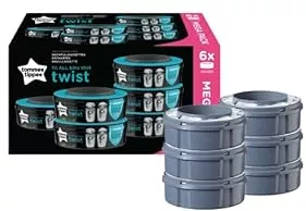 Tommee Tippee Nachfüllkassetten für Twist & Click Advanced Windelentsorgungssystem mit Nachhaltig Bezogener Antibakterieller GREENFILM-Folie, 6-er Pack : Amazon.de: Baby