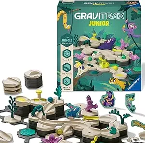 Ravensburger GraviTrax Junior Starter-Set L Jungle -Erweiterbare Kugelbahn für Kinder, Murmelbahn überwiegend aus nachwachsenden Rohstoffen mit Lernspielzeug & Konstruktionsspielzeug ab 3 Jahren: Amazon.de: Spielzeug