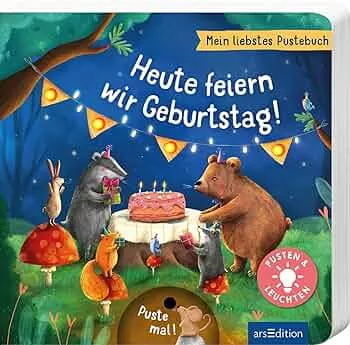 Mein liebstes Pustebuch – Heute feiern wir Geburtstag!: Pusten & leuchten | Hochwertiges Pappbilderbuch mit Pustefunktion und Licht für Kinder ab 18 Monaten : Szmidt, Aleksandra, Höck, Maria: Amazon.de: Bücher