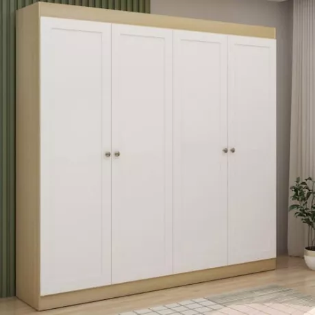 Guarda Roupas Casal 4 Portas 2 Gavetas Provençal | Casas Bahia