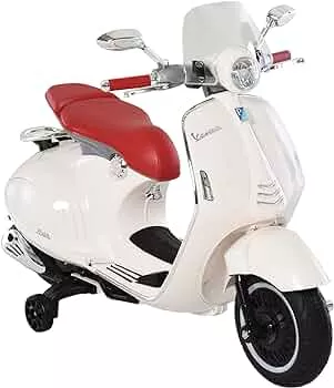 HOMCOM Elektrofahrzeug, Kinderfahrzeug, Kindermotorrad, Elektro-Motorrad mit MP3-Musik Beleuchtung, 3-6 Jahre, PP, Weiß, 108 x 49 x 75 cm: Amazon.de: Spielzeug