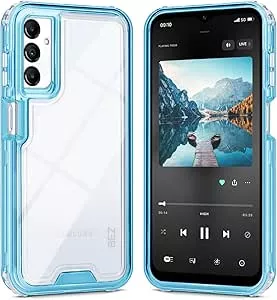 BEZ Handyhülle für Samsung Galaxy A14 Hülle, Stoßfest Schwer Pflicht 3 in 1 Hybride Robuste Hoher Schlagfestigkeit Schützende Fall Abdeckung für das Samsung A14 / Samsung Galaxy A14 5G, Klares Blau: Amazon.de: Elektronik & Foto