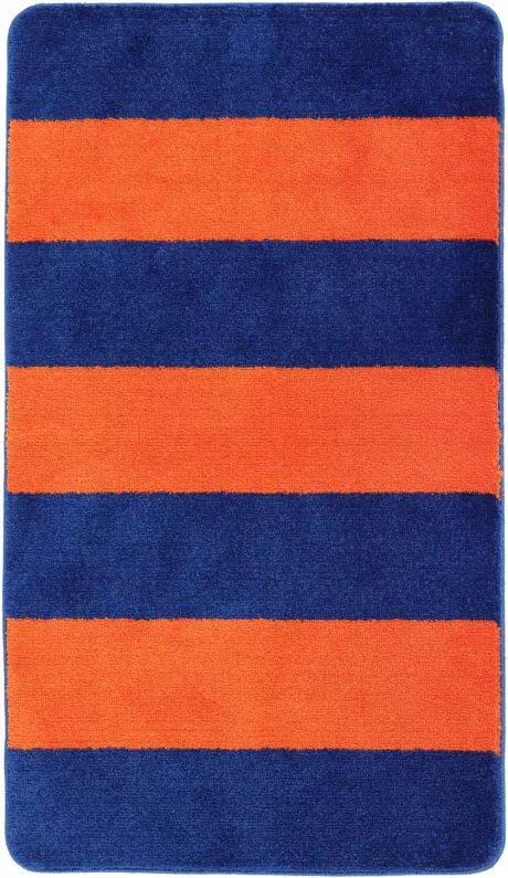 Rugvista Essential - Mario Block - Blau / Orange 117 x 67 cm Badematte - Rugvista
