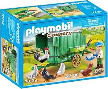 PLAYMOBIL Country 70138 Mobiles Hühnerhaus, Ab 4 Jahren: Amazon.de: Spielzeug