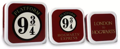 Harry Potter - Gleis 9 3/4 Lunchbox 3er Set | Elbenwald
