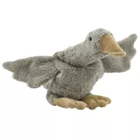 Gans Kuscheltier &amp; Wärmekissen Kirschkerne (grau)