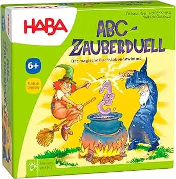 HABA 4912 - ABC Zauberduell, Lernspiel ab 6 Jahren zum Buchstabenlernen, Geschenk für Schulanfänger zur Einschulung, Reise- und Mitbringspiel: Amazon.de: Spielzeug