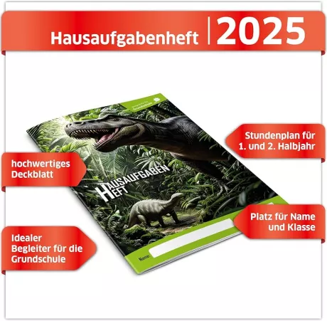 Primus Print - Hausaufgabenheft Grundschule - verschiedene Motive - DIN A5 (Dino) : Amazon.de: Spielzeug