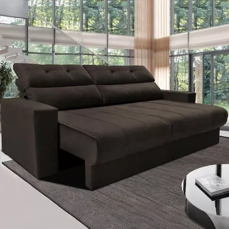 Sofá 3 lugares Cama inBox Clean com assento | Casas Bahia