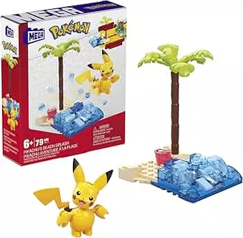 MEGA HDL76 Pokémon Pikachus Beach Day Building Set with 79 Compatible Building Blocks and Parts to Connect to Other Worlds, Construction Toy, Toy Gift Set for Children from 7 Years: Amazon.de: Toys