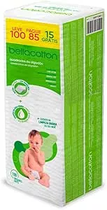 Bellacotton Algodao Quadrado Baby Bellacotton 100 Un. (Lv100Pg85) : Amazon.com.br: Beleza