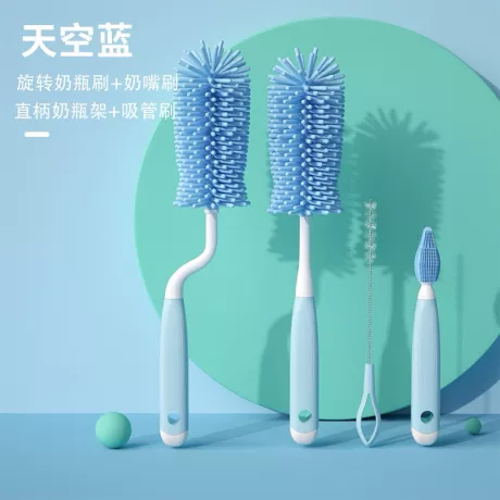 kit 4 Escova de lava mamadeira para bebê Escova de silicone