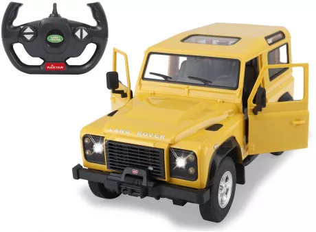 Land Rover Defender 1:14 gelb 2,4GHz Tür manuell — Traptrecker