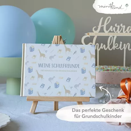 mintkind® „Meine Schulfreunde“ Freundebuch Schule Mädchen und Jungen Natur Design | Freundschaftsbuch Grundschule | Meine Freunde Buch Geschenk zur Einschulung | Schulfreundebuch zum Ausfüllen: Amazon.de: Bürobedarf & Schreibwaren