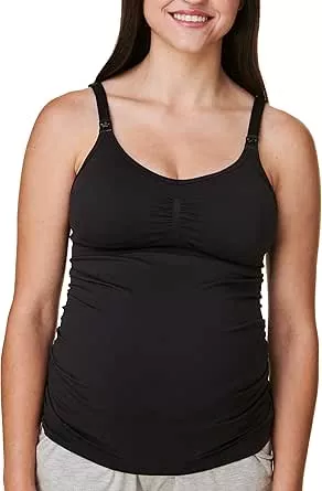 Bravado! Basics Women's Seamless Nursing Tank Top Cami for Breastfeeding with Adjustable Straps, S-XXL, black : Amazon.de: Fashion