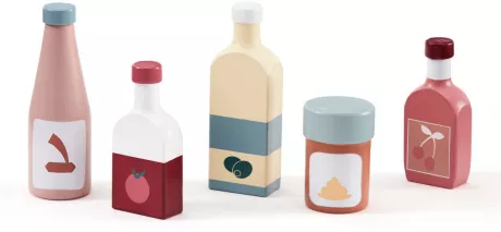 Kids Concept Flaschen-Set aus Holz, 5-teilig - Jetzt kaufen - Hipster Baby