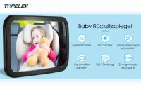 TOPELEK Rücksitzspiegel, Spiegel Auto Baby, Rückspiegel Baby Autospiegel Shatterproof Car Rückspiegel kompatibel mit meisten Auto drehbar doppelriemen, 360° schwenkbar für Baby Kinderbeobachtung.: Amazon.de: Baby