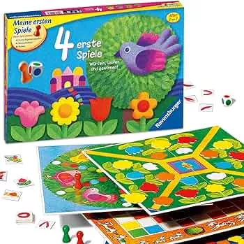 Ravensburger 21417 - 4 erste Spiele - Spielesammlung für die Kleinen - Spiele für Kinder ab 3 Jahren, Brettspiele für 2-6 Spieler - Farbwürfel, tolles Weihnachtsgeschenk: Amazon.de: Spielzeug