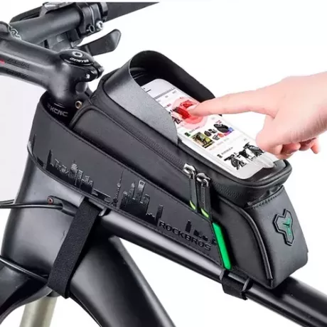 Bolsa Para Bicicleta Frontal Espaço Para Celular Rockbros | Parcelamento sem juros