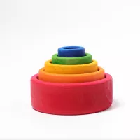 Schälchensatz, bunt rot | Grimms Spiel und Holz Design