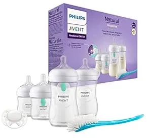 Philips Avent Babyflaschen mit AirFree Ventil, Geschenkset für Neugeborene – 4 Babyflaschen, ultra soft Schnuller und Flaschenbürste, Babys von 0–12 Monaten und älter (Modell SCD657/11) : Amazon.de: Baby Products