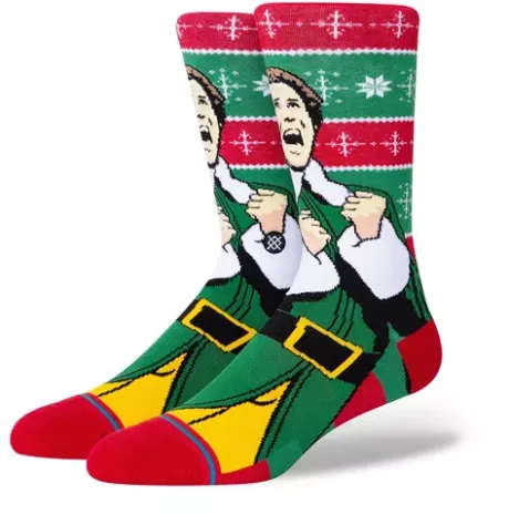 Meia Stance Cold Outside - Elf Vermelha | Parcelamento sem juros