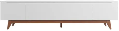 Rack para TV Até 75" 3 Gavetas Pés Madeira Maciça Flynt 220 cm - Branc – Homedock