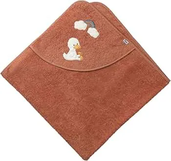 Sterntaler Kapuzen Badetuch aus uni Frottee 100 x 100 cm und Applikation Ente Edda Lou und Regenbogen, : Amazon.de: Baby