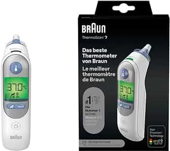 Braun ThermoScan 7 Ohrthermometer | Age Precision Technologie | Farbcodiertes Digitaldisplay | Baby- und kleinkindfreundlich | Die #1 Marke bei Ärzten(1) : Amazon.de: Drogerie & Körperpflege
