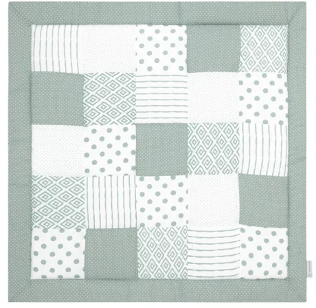 emma & noah - Krabbeldecke Patchwork 200x200 cm - Essential Mint