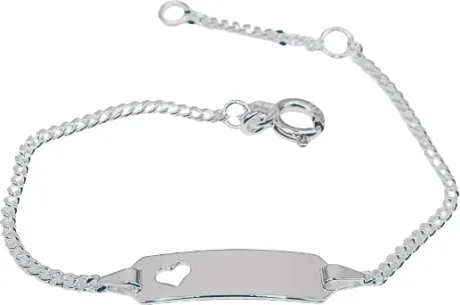 Babyarmband mit Gravur 925 Silber Panzer Namensarmband | Glitzerladen.de