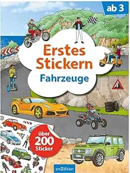 Erstes Stickern – Fahrzeuge: Über 200 Sticker | Erstes Stickerheft für Kindergarten-Kinder ab 3 Jahren : Coenen, Sebastian: Amazon.de: Bøger