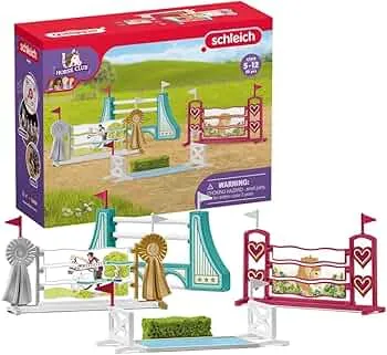 schleich HORSE CLUB | Tilbehør til forhindringer 42612 | modulopbygget | til turnering eller træning | fantastisk gave til piger og drenge | Hestelegetøj til børn fra 5 år | Sæt med 30 dele: Amazon.de: Legetøj