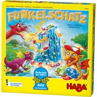 Haba 303402 - Funkelschatz Brettspiel, lustiges Mitbringspiel für 2-4 Spieler ab 5 Jahren, mit 90 Funkelsteinen und 9 Ringen in Eis-Optik, schönes Geschenk zum Geburtstag: Amazon.de: Spielzeug