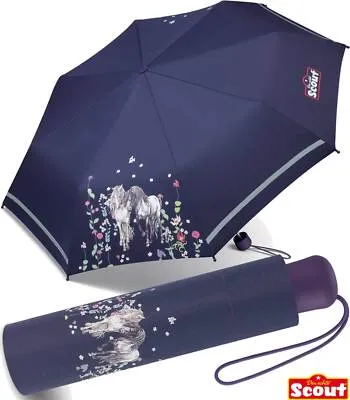 Scout Regenschirm Kinder-Taschenschirm Pferde Schulmappe Flower Horse | eBay.de