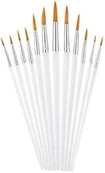 Haarpinsel-Set aus Acrylhaar, 12 Stück