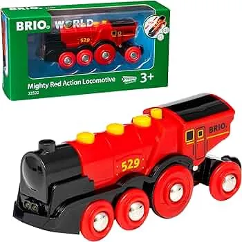 BRIO World 33592 Rote Lola elektrische Lok - Batterie-Lokomotive mit Licht & Sound - Kleinkinderspielzeug empfohlen ab 3 Jahren: Amazon.de: Spielzeug