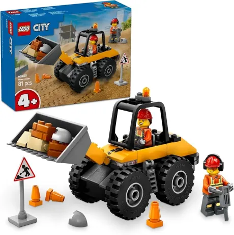 LEGO City Radlader - Spielzeugbagger für Kleinkinder, Mädchen und Jungen ab 4 Jahren - Fahrzeug Spielset - Montessori Geschenkideen für die Vorschule - Set mit 2 Bauarbeiter Minifiguren 60450: Amazon.de: Spielzeug