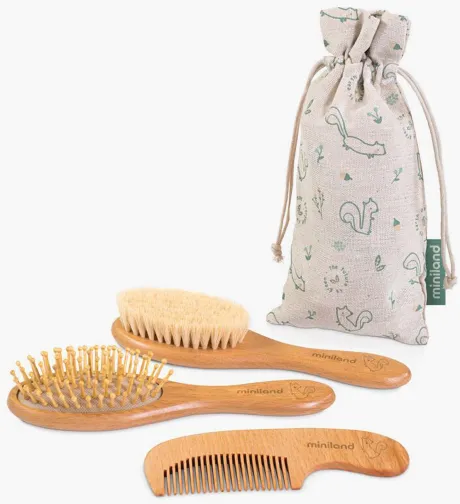 Pente e escova de cabelos – Miniland Natural Bunny