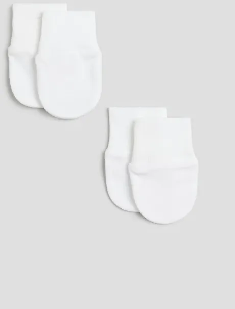 Luvas de algodão, forradas, sem dedos, com elástico suave no punho